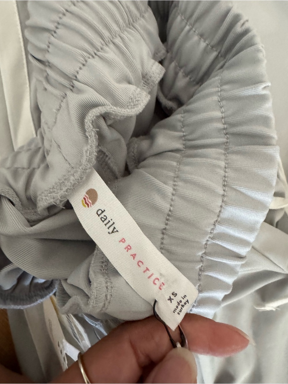 Daily Ritual Anthropologie Light Gray womens Drawstring Track Pants - Picture 5 of 6